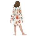 thumbnail image 7 of FORMRS Niños Bathrobe Unisex Hooded Robe Soft Plush Pajamas Sleepwear, Size 2-3T, Hand Drawn Autumn Leaves, 7 of 7