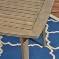 thumbnail image 5 of Frederic Outdoor 5 Piece Acacia Wood 36" Square Dining Set with Straight Legs and Cushions, Gray, Cream, 5 of 6