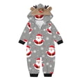 thumbnail image 2 of Odeerbi Christmas Onesie Pajamas for Family Holiday Sleep Jumpsuit Long Sleeve Family Christmas Pajamas Matching Sets Infant Printed Loungewear Jumpsuit Sleepwear Xmas PJs Set Gray, 2 of 4