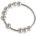 thumbnail image 1 of Fidget Anxiety Ring S990 Sterling Silver Spinner Ring Fidget Beads Rings（No.14), 1 of 5