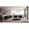 thumbnail image 4 of HomeRoots Three Piece Indoor Black Italian Leather Five Person Seating Set, 4 of 8