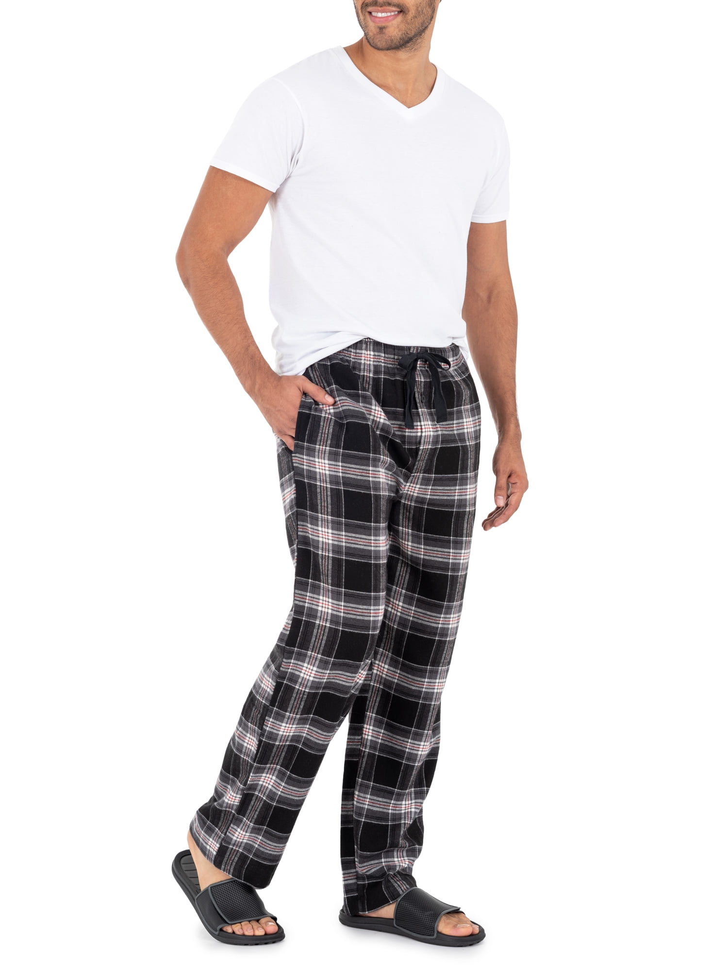 George Men's Plaid Woven Flannel Sleep Pants