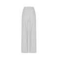 thumbnail image 6 of Women's Linen Boho Pants Wide Leg Casual Palazzo Button High Waist Business Lounge Trendy Trouser with Pockets (S, Gray), 6 of 7
