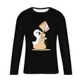 thumbnail image 6 of YOIAVAIOY Ghost Print T Shirts for Men Halloween Graphic Tee Shirts Long Sleeve Crew Neck Casual Holiday Pullover Tops Black M, 6 of 6