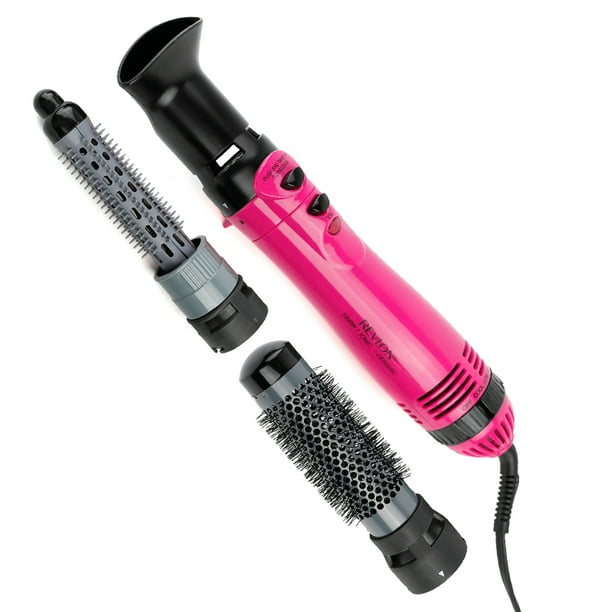 Revlon Perfect Heat Ceramic 1" and 1 1/2" Hot Ait Brush Kit, Pink with