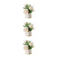 thumbnail image 1 of ZheElen Simulation Flower Set Stunning Floral Display With Minimal Effort Wide Range rose white 3Set, 1 of 6