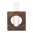 thumbnail image 6 of 2x Tabletop Single Glass Vase With Shabby Wood Stand Flower Pots, 6 of 9
