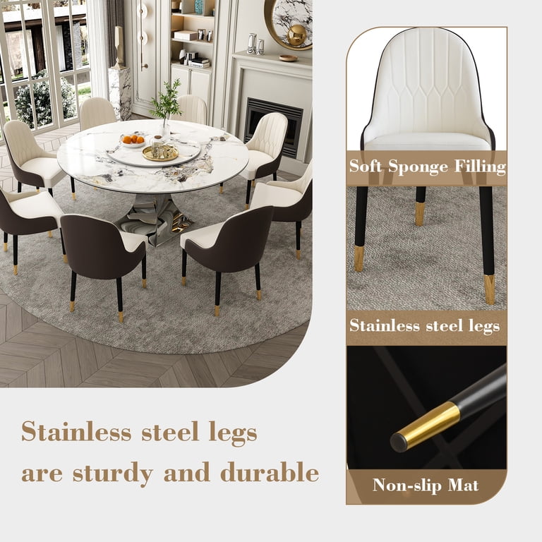 Montary 9 Piece Modern Dining Table Set of 8, Round 59