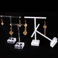 thumbnail image 4 of Minnieouse 2 uds soporte de exhibición en forma de T estante de almacenamiento Vertical ahorro de espacio estante de exhibición Stud manicura Ropa, zapatos y accesorios Miscelánea Blanco, 4 of 6