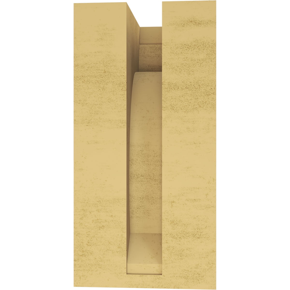 4"W x 4"D x 8"H Wide Emerson Rough Cedar Woodgrain TimberThane Corbel, Primed Tan