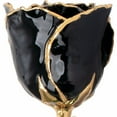 thumbnail image 3 of 24k Gold Dipped Black Lacquer Real Rose Valentine's Day Holiday Gift, 3 of 4