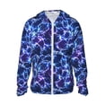 thumbnail image 1 of Lsque Blue Lightning1 Pattern UPF 50+ Lightweight Sun Protection Men's Women's Long Sleeve Shirt, Hoodie Performance -Large, 1 of 7