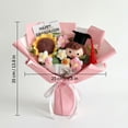 thumbnail image 2 of Graduations Gifts, Lovely Hand-Crocheted Graduation Bouquet With Dolls, Handmade Sunflower Rose Graduations Flower Bouquet for Birthday Celebration and Display Safe Party Supplies, Purple, 2 of 4
