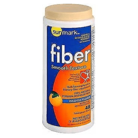 Sunmark Fiber Laxative Smooth Texture Orange Flavor- 20.3 oz, Pack of 3