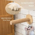 thumbnail image 5 of Cat Hammock for Wall Furniture,Cat Climbing Shelves Cat Wall Mounted Cat Bed Frame with Scratching Post 2 Bridge 2 Platform Shelf, 5 of 6