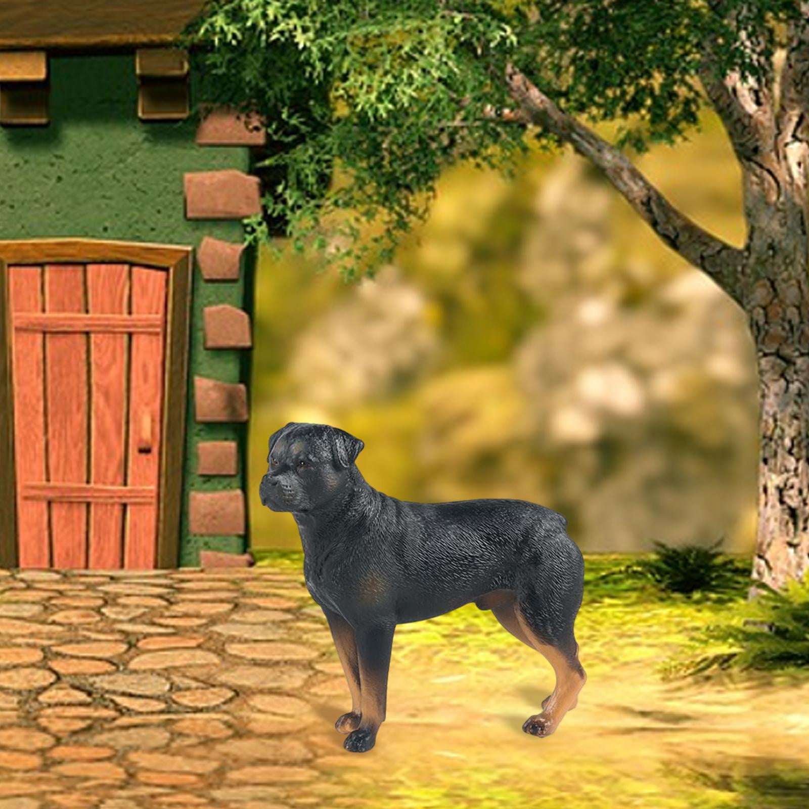 Lifelike Dog Figurine Puppy Action Figurine Statue Sculpture for Theme