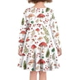 thumbnail image 3 of DISNIMO Mushroom Print Dress Girl Dress Girls Casual Dress Kids Dress Kid Girl 15-16 Long Sleeve Beach Dress Girls Midi Winter Dresses Kids Twirl Dress Girls Swing Dresses Soft Skater Dress Teens, 3 of 6