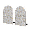 thumbnail image 2 of Picia Daisies Flowers Pattern Wood Bookends for Shelves,Non-slip Bookends, Heavy Duty Wooden Bookend Support,1 Pair, 2 of 8