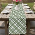 thumbnail image 5 of Table Runners 90 Inches Long Dress Scarves, Sage Green Plaid Farmhouse Coffee/Dining/Kitchen Table Decor Table Runner for Living Room, White Stripes Modern Grids Geometric 13x90 Inch, 5 of 8