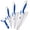 Blue White, variant on Ceramic Knife Set with Cover and Peeler, 3/4/6 Inch White Paring Knives for Kitchen, Ultra Sharp Kitchen Knives for Fruits Vegetables