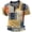 a-Yellow11622, variant on FINALGANG Mens Short Sleeve Henley Shirt With Patchwork Plaid Pattern Color Block Contrast Trim Collar Loose Fit Tees For Casual Daily Wear Yellow M