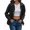 Black, variant on Women Waterproof Long Hooded Rain Jacket Trench Coats Windbreaker Travel Jacket Black XL