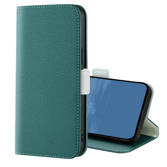 TECH CIRCLE for Samsung Galaxy S22 Ultra Wallet Case, Premium PU Leather Flip Case with Cart Slot and Kickstand Shockproof Protective Case for Samsung S22 Ultra 6.8" 2022 Ladies Girls Men, Green