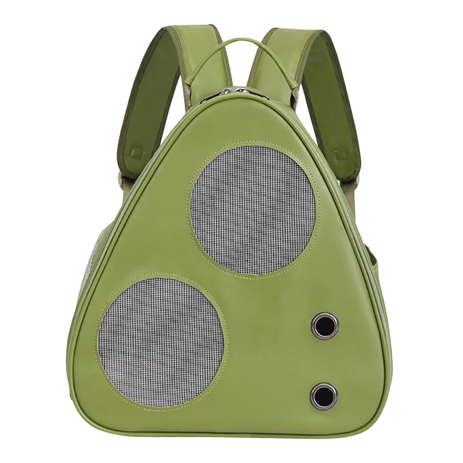 Bvdfgk Cat Carrier Backpack, Ventilated Mesh And Holes, Side Pocket, Small, Medium, Cat Green