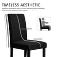 thumbnail image 4 of Set of 2 Upholstered Linen Fabric Dining Chairs with Solid Wood Legs for Kitchen Dining Room, Black, 4 of 7