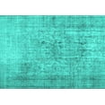thumbnail image 1 of Ahgly Company Machine Washable Indoor Rectangle Abstract Turquoise Blue Contemporary Area Rugs, 8' x 10', 1 of 4