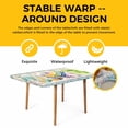 thumbnail image 4 of Easter Table Cloths for 3 Foot Rectangle Tables, Colorful Eggs Rabbit Flowers Leaves Blue Plaid Patio Waterproof Elastic Fitted Tablecloths, Washable Rectangular Table Cover for Camping, 4 of 8