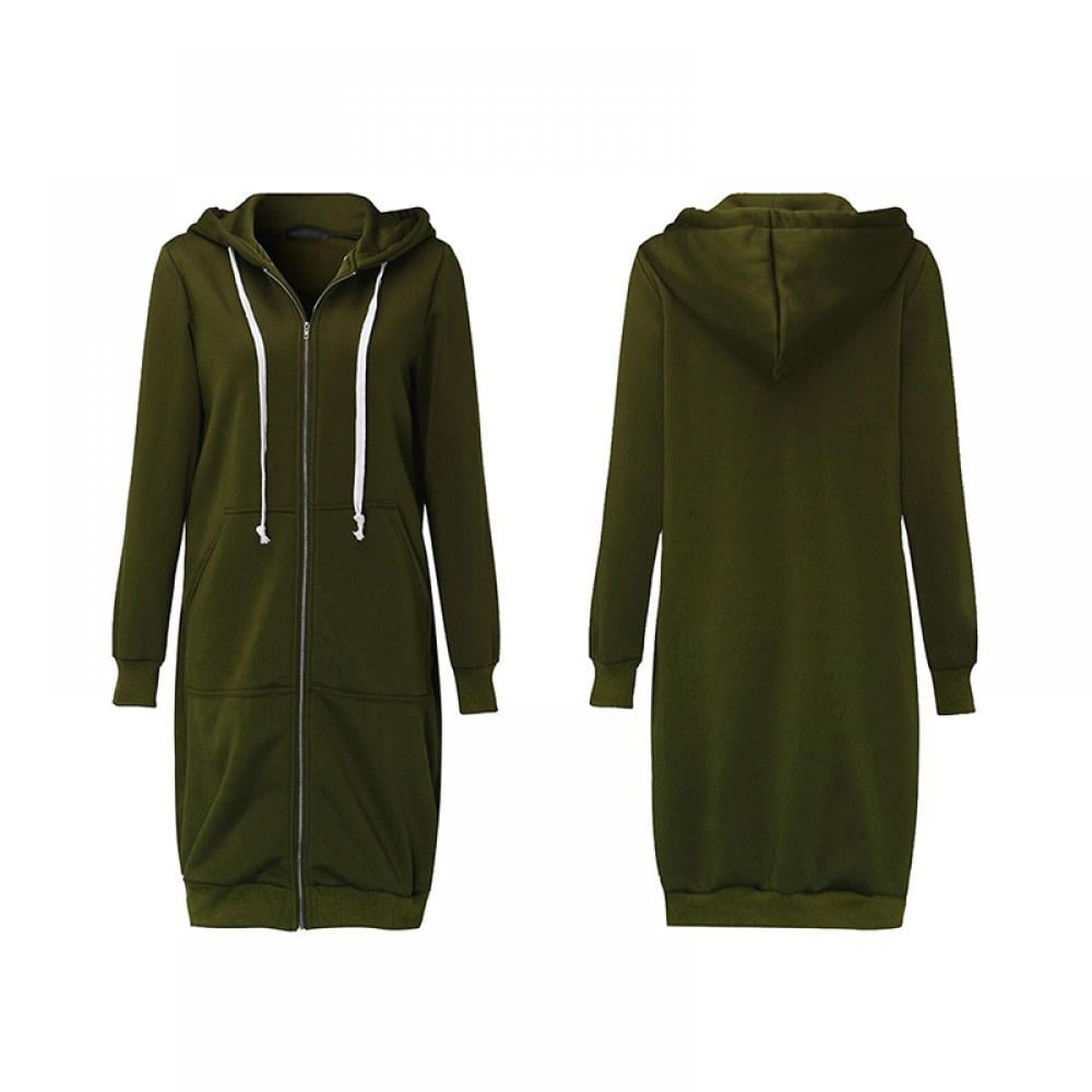 トップス S w zip hoodie long Amazon.com: Long Zip Up Hoodie Women Fleece Lined Tunic