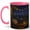 Pink, variant on City Balcony Night 11oz Ceramic Mug, Candle Lantern Terrace Art