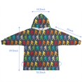 thumbnail image 7 of Multicolor Bigfoot Pattern Blanket Hoodies for Kids 6-13YR Oversize Wearable Blanket Hoodies for Boys Girls Teens, 7 of 7