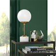 thumbnail image 2 of Henn&Hart Lampe de Table Moderne en Métal avec Abat-Jour Globe en Laiton/blanc, 2 of 3