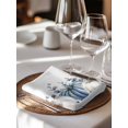thumbnail image 6 of Fall Blue Pumpkin Cloth Napkins Set of 4 Reusable Dinner Napkins, Thanksgiving White Eucalyptus Flower Cocktail Napkin Washable Table Napkins for Wedding/Holiday Party/Baby Shower 20"x20", 6 of 7