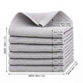 thumbnail image 4 of Organic Cotton Waffle Hand Towels for Bathroom & Kitchen, Large 12x12 in, Ultra Soft Cotton, Lightweight Quick Dry Waffle Weave, Set 6 (Light Gray), 4 of 8