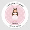 thumbnail image 1 of Etiqueta de comunión con nombre personalizado, pegatina de primera comunión, colección de nombre de primera comunión, bautismo, etiqueta de regalo, 3-7cm, 1 of 4