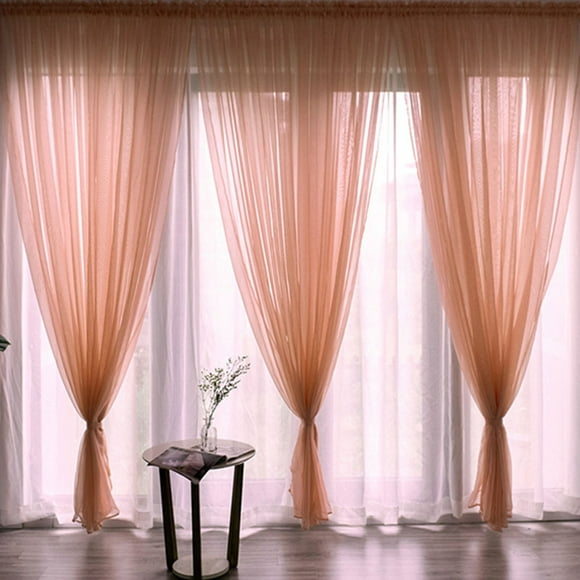 Shading Tulle Curtains for Living Room Window Screening Curtains Drape Panel Sheers