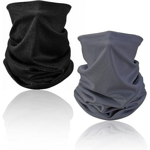 2 Pieces Face Cover Neck Gaiter Mask,Neck Gaiter Face Scarf Mask, Sun Protection Thin Breathable Neck Gaiter for Men Women Cycling Running