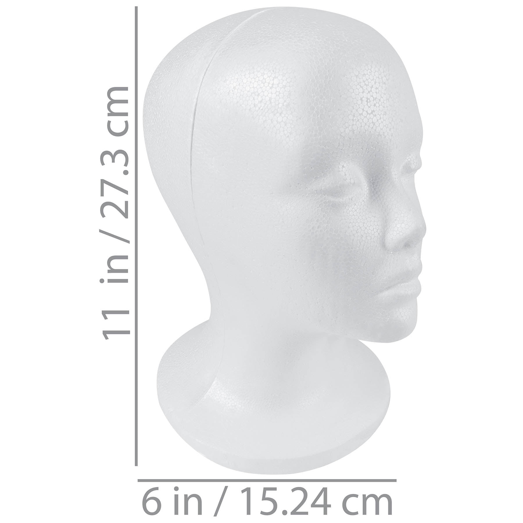 SHANY Styrofoam Model Heads ,Hat Wig Foam Mannequin Female Wig Head Stand ,Mannequin Head for wigs , Wig Holder - Round Base , 11 Inches Female Mannequin Head - Two Dozens, 24 Pieces