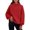Red, variant on Vivianyo HD Women's Fall Winter Comfort Mock Neck Sweatshirt, Drop Shoulder Long Sleeve Solid Casual Pullover Top for Women, Women's White, Sizes S-2XL