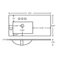 thumbnail image 4 of American Imaginations 35.5-in. W 1 Hole Ceramic Top Set In White Color - Overflow Drain Incl. AI-23866, 4 of 7