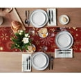 thumbnail image 3 of Christmas Snowflake Texture Linen Table Runners Wedding Decoration Washable Holiday Party Dining Table Runner Table Decoration, 3 of 5