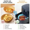 thumbnail image 6 of Toplive Silicone Air Fryer Liners 4-Piece Blue, Pink, Red, Grey Deep Fryer Accessories, 6 of 7