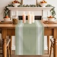 thumbnail image 2 of Table Runners 90 Inches Long Dress Scarves, Sage Green Striped Farmhouse Coffee/Dining/Kitchen Table Decor Table Runner for Living Room, Farmhouse White Stripes Aesthetics 13x90 Inch, 2 of 9