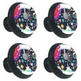 thumbnail image 1 of 4 Pcs Space Galaxy Universe Knobs for Kitchen Cabinet Cupboard Dresser Bookcase Drawer Pulls Handles Round Home Decor, 1 of 1