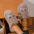 thumbnail image 7 of SAWOBUUN Cute Cat Slippers for Women Men Animal Fuzzy Plush Closed Toe House Slippers Soft Fluffy Warm Cozy Indoor Bedroom Shoes, 7 of 7