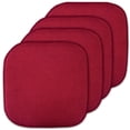 thumbnail image 1 of Cojines para silla Sweet Home Collection, espuma viscoelástica, 40 x 40 cm, color rojo, paquete de 4, 1 of 7