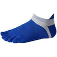 thumbnail image 2 of Men's Cotton Low Cut Toe Socks, Breathable Comfortable Athletic 5 Finger No Show Mesh Wicking Socks, 2 of 2